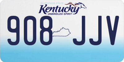 KY license plate 908JJV
