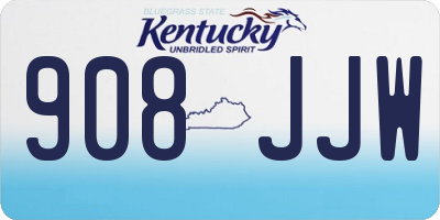 KY license plate 908JJW