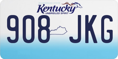 KY license plate 908JKG