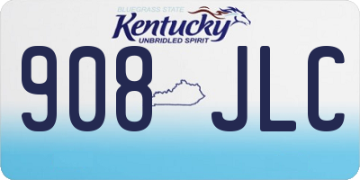 KY license plate 908JLC