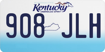 KY license plate 908JLH