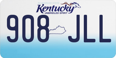 KY license plate 908JLL