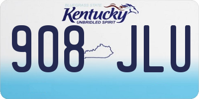 KY license plate 908JLU
