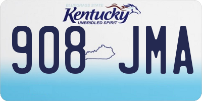 KY license plate 908JMA