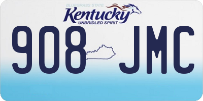 KY license plate 908JMC