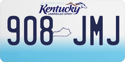 KY license plate 908JMJ