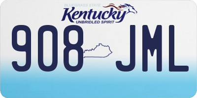 KY license plate 908JML