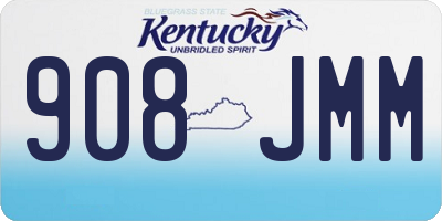KY license plate 908JMM