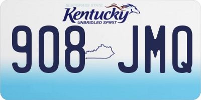 KY license plate 908JMQ