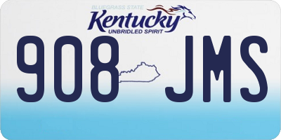KY license plate 908JMS