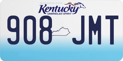 KY license plate 908JMT