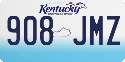 KY license plate 908JMZ