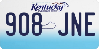 KY license plate 908JNE