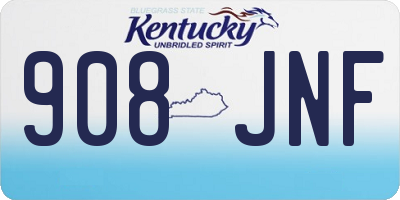 KY license plate 908JNF