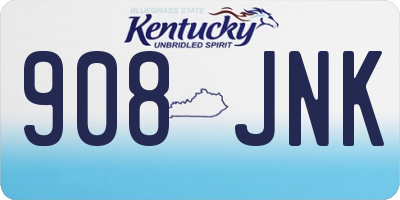 KY license plate 908JNK