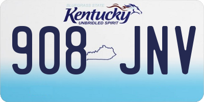 KY license plate 908JNV