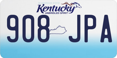 KY license plate 908JPA