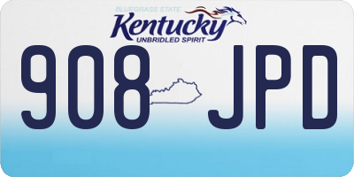 KY license plate 908JPD