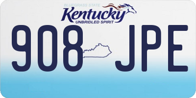 KY license plate 908JPE