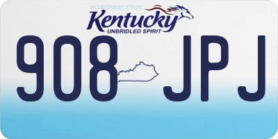 KY license plate 908JPJ