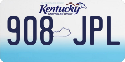 KY license plate 908JPL
