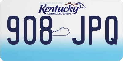KY license plate 908JPQ