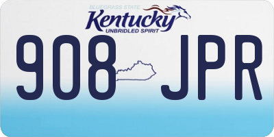 KY license plate 908JPR