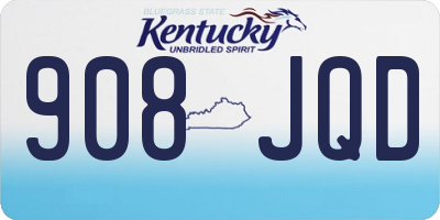 KY license plate 908JQD