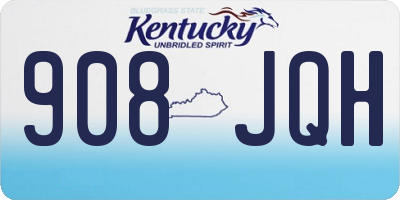 KY license plate 908JQH