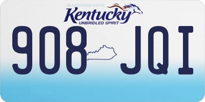 KY license plate 908JQI