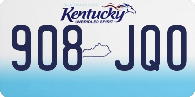 KY license plate 908JQO