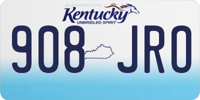 KY license plate 908JRO