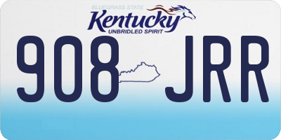 KY license plate 908JRR