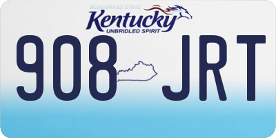 KY license plate 908JRT