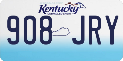 KY license plate 908JRY