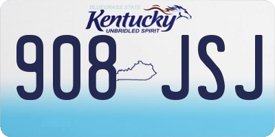 KY license plate 908JSJ