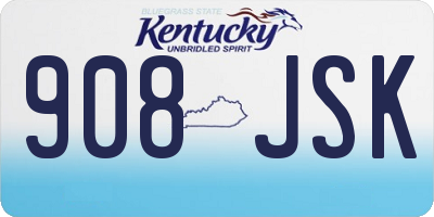 KY license plate 908JSK