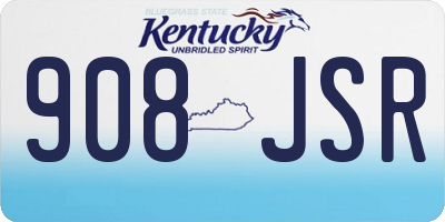 KY license plate 908JSR