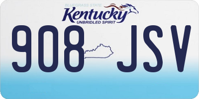 KY license plate 908JSV