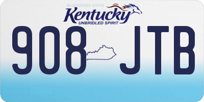 KY license plate 908JTB