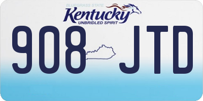 KY license plate 908JTD