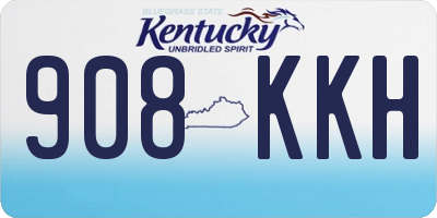 KY license plate 908KKH