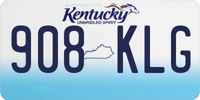 KY license plate 908KLG