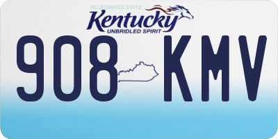 KY license plate 908KMV