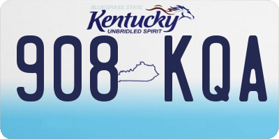 KY license plate 908KQA