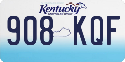 KY license plate 908KQF
