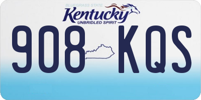 KY license plate 908KQS