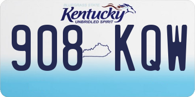 KY license plate 908KQW