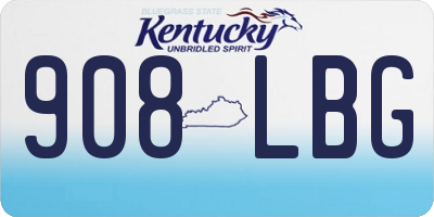 KY license plate 908LBG