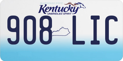 KY license plate 908LIC